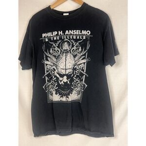 Philip H Anselmo & The Illegals Mens Band Shirt Large Black US Tour Nov 2019